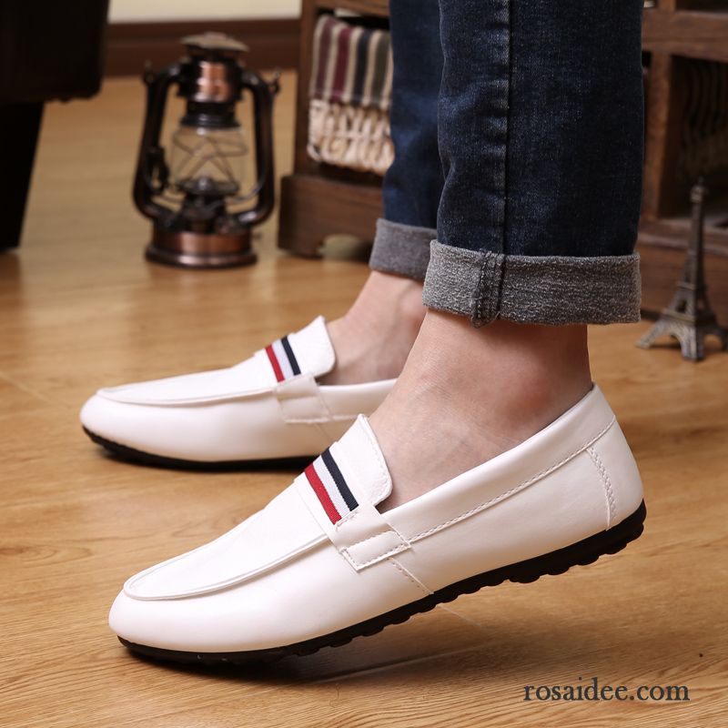 Schwarze Sneaker Herren Faul Schuhe Herren Halbschuhe Herbst Lederschue Gefrostet Neue Slip-on Trend Casual Günstig