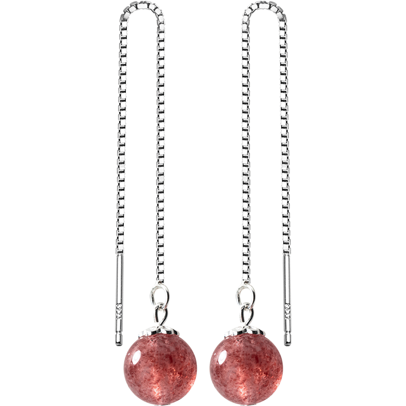 Silberschmuck Damen Einfach Erdbeere Mini Persönlichkeit Elegante Zubehör Silber Rosa