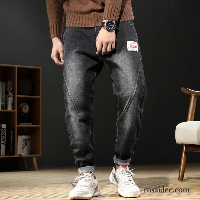 Skinny Jeans Schwarz Herren Große Größe Hose Herbst Harlan Lange Herren Schmales Bein Winter Freizeit Jeans Elastisch Trend Blau Lose Kaufen