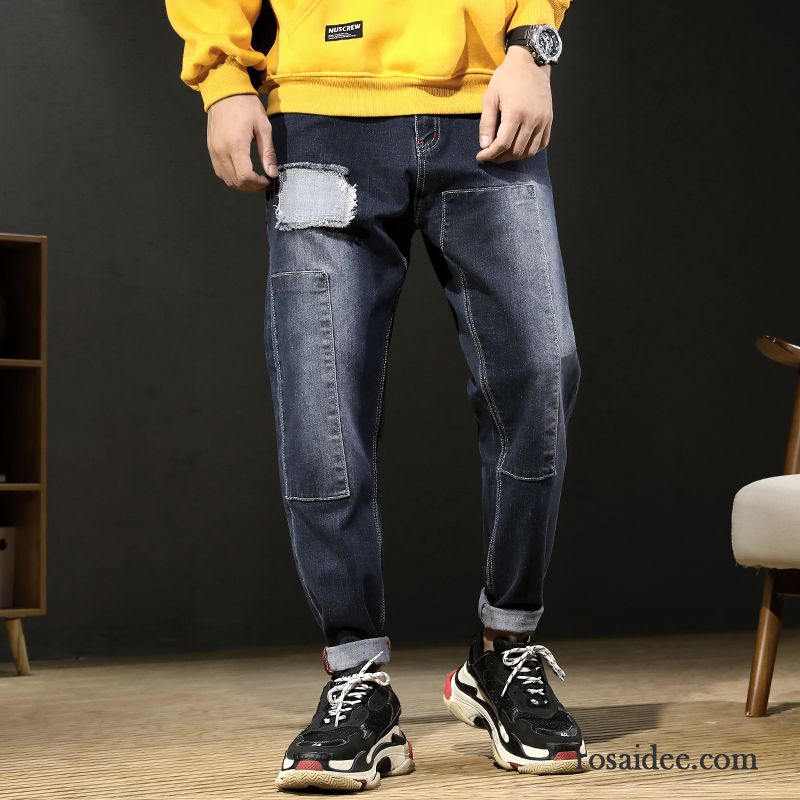 Skinny Jeans Schwarz Herren Große Größe Hose Herbst Harlan Lange Herren Schmales Bein Winter Freizeit Jeans Elastisch Trend Blau Lose Kaufen