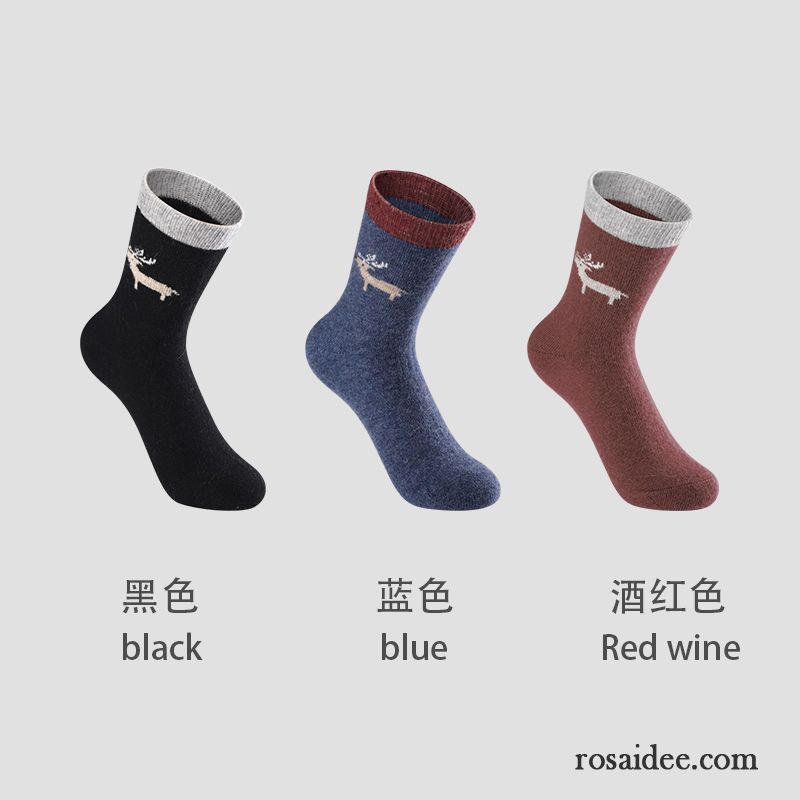 Socken Damen Mid Winter 2019 Wollsocken Herbst Neu Dunkelblau