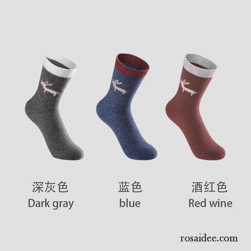 Socken Damen Mid Winter 2019 Wollsocken Herbst Neu Dunkelblau