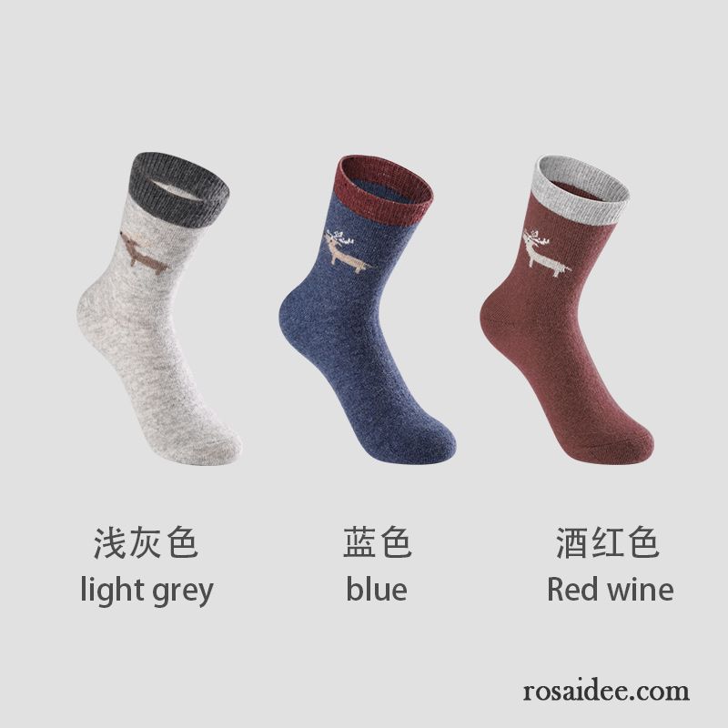 Socken Damen Mid Winter 2019 Wollsocken Herbst Neu Dunkelblau