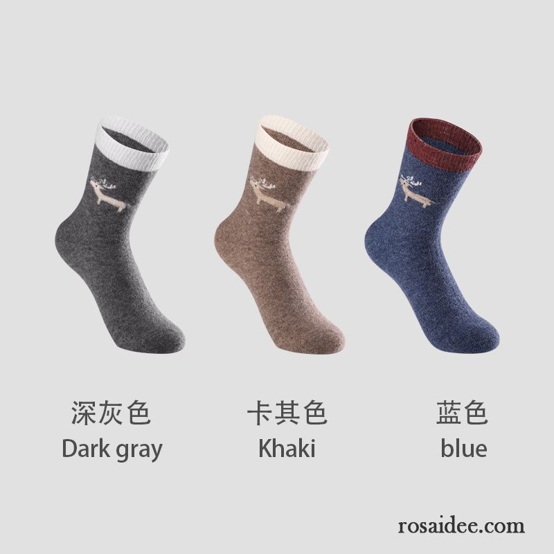 Socken Damen Mid Winter 2019 Wollsocken Herbst Neu Dunkelblau