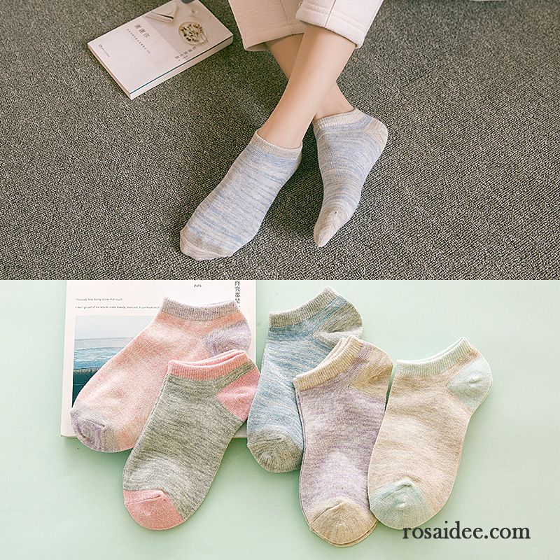 Socken Damen Mini Sommer Low Frühling Niedlich Baumwollsocken Grün