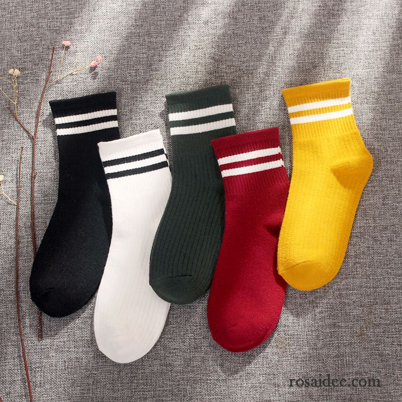 Socken Damen Vier Jahreszeiten Baumwollsocken Lange Socke Winter Trend Mid Blau