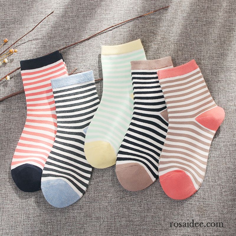 Socken Damen Vier Jahreszeiten Baumwollsocken Lange Socke Winter Trend Mid Blau