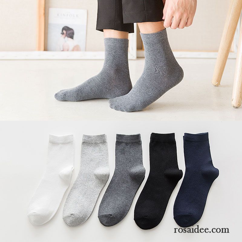 Socken Herren Herbst Deodorant Winter Sport Baumwollsocken Kurz Weiß