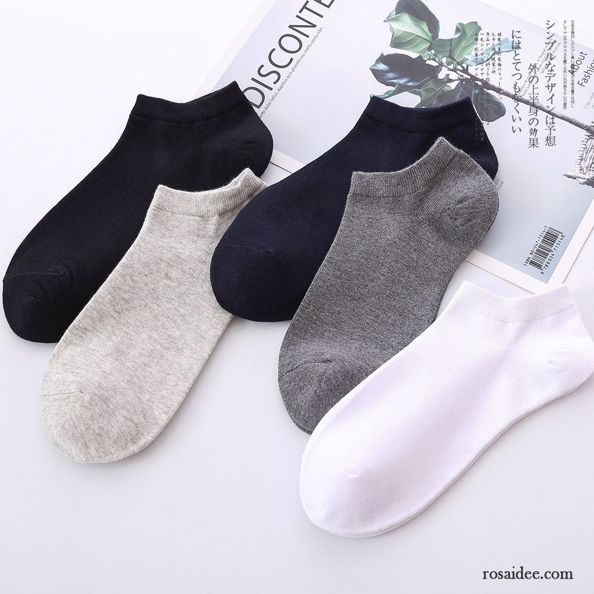 Socken Herren Knöchelsocken Baumwollsocken Deodorant Schweiß Herbst Kurz Schwarz