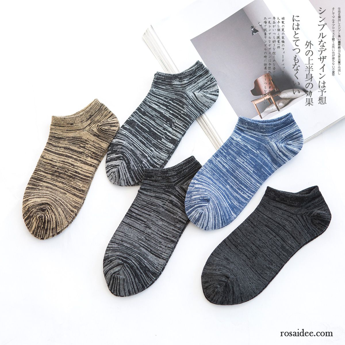 Socken Herren Lang Deodorant Baumwollsocken Herbst Trend Lange Socke Blau