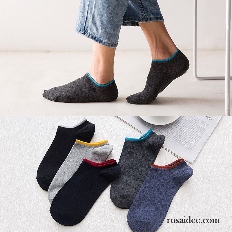 Socken Herren Mode Low Farbe Baumwolle Kurz Vier Jahreszeiten Grau