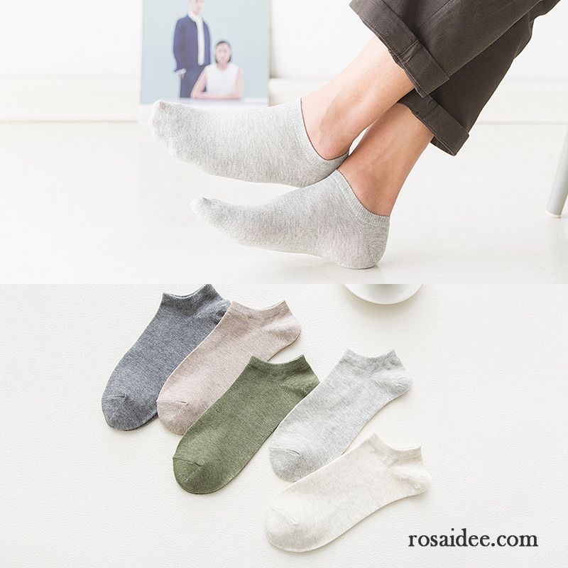 Socken Herren Mode Low Farbe Baumwolle Kurz Vier Jahreszeiten Grau