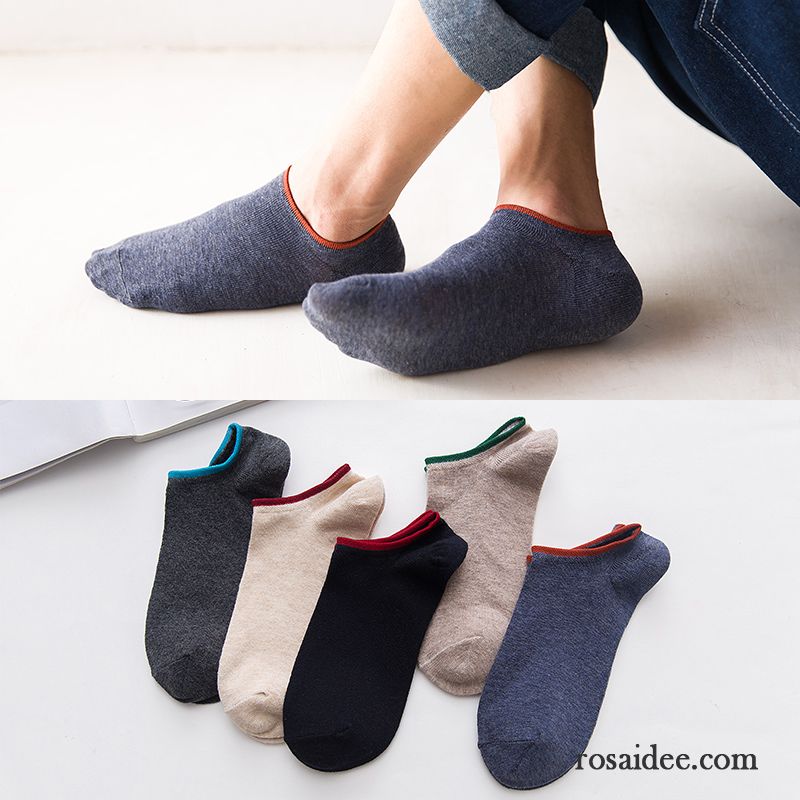 Socken Herren Mode Low Farbe Baumwolle Kurz Vier Jahreszeiten Grau