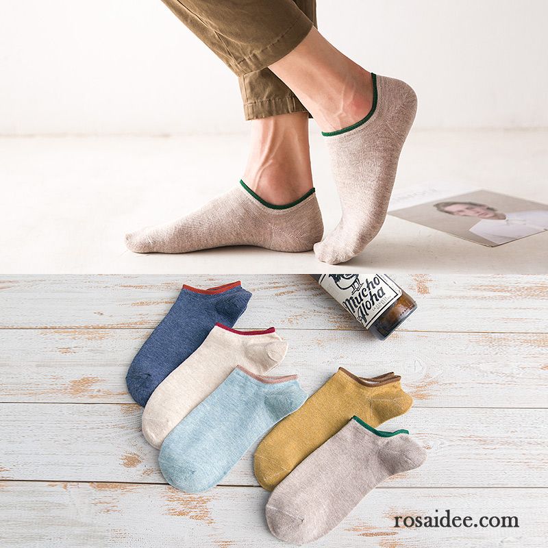 Socken Herren Mode Low Farbe Baumwolle Kurz Vier Jahreszeiten Grau