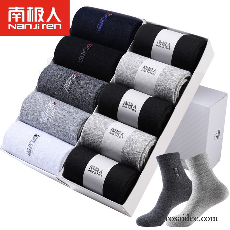 Socken Herren Schweiß Winter Herbst Vier Jahreszeiten Baumwolle Baumwollsocken Blau Schwarz