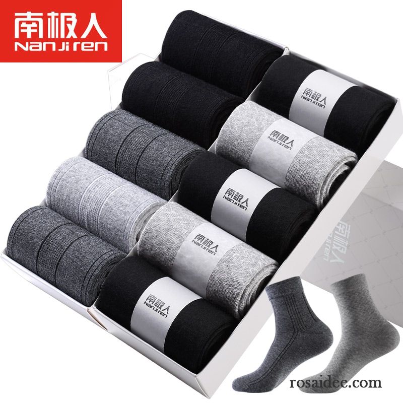 Socken Herren Schweiß Winter Herbst Vier Jahreszeiten Baumwolle Baumwollsocken Blau Schwarz