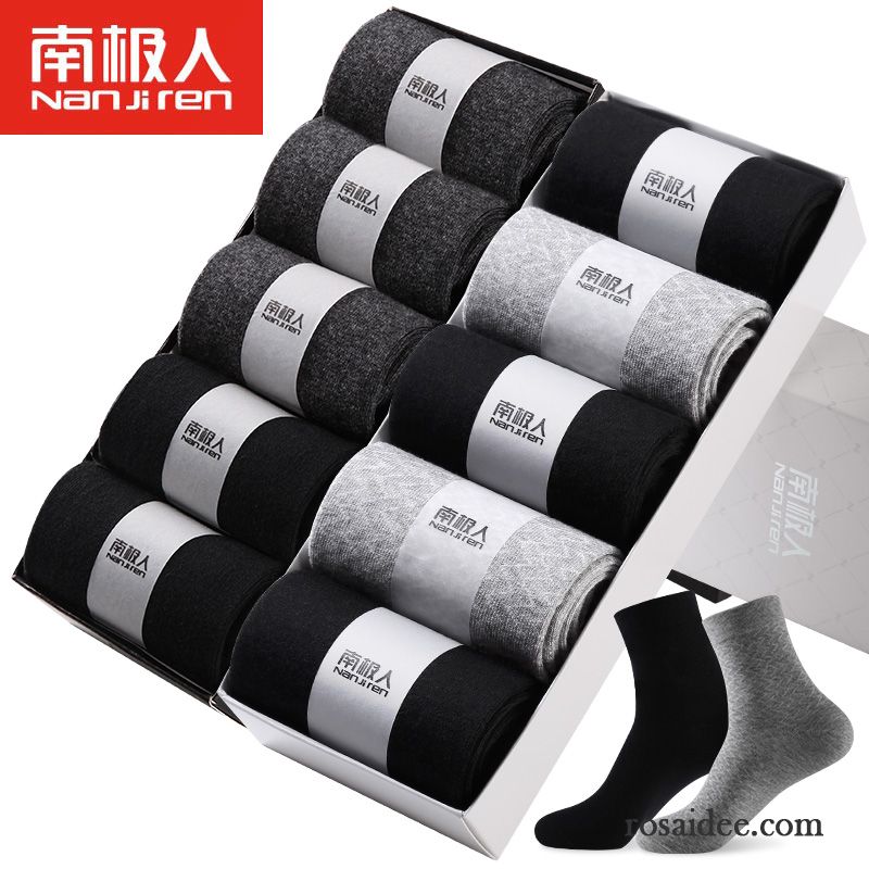 Socken Herren Schweiß Winter Herbst Vier Jahreszeiten Baumwolle Baumwollsocken Blau Schwarz