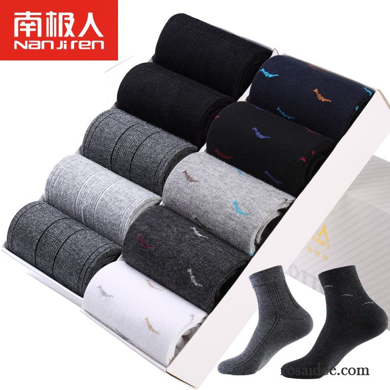 Socken Herren Schweiß Winter Herbst Vier Jahreszeiten Baumwolle Baumwollsocken Blau Schwarz