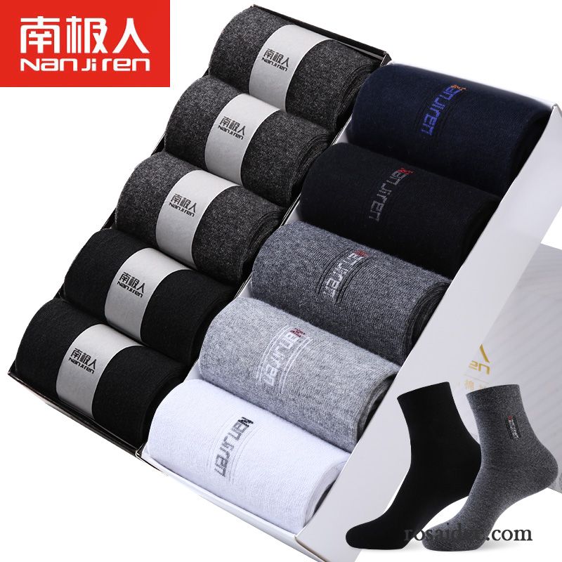 Socken Herren Schweiß Winter Herbst Vier Jahreszeiten Baumwolle Baumwollsocken Blau Schwarz