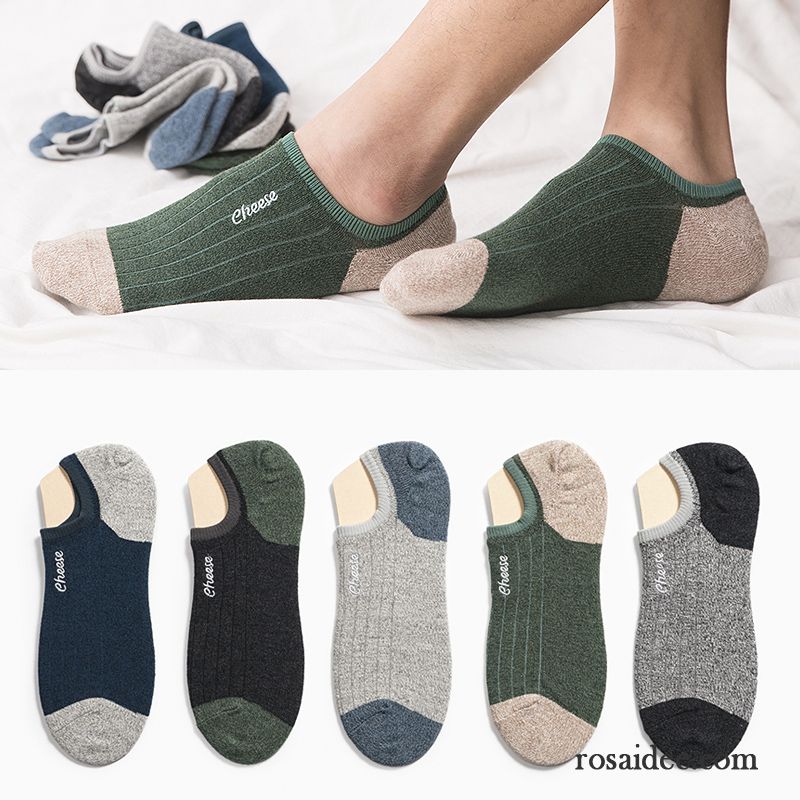 Socken Herren Unsichtbar Sommer Trend Knöchelsocken Dünne Swag Gelb Hell