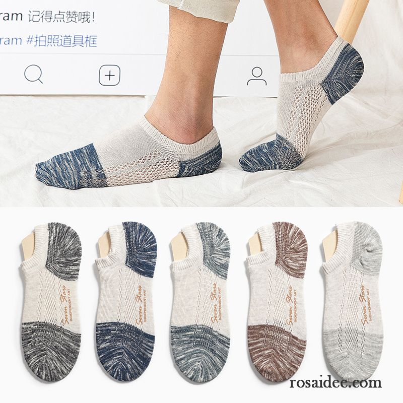 Socken Herren Unsichtbar Sommer Trend Knöchelsocken Dünne Swag Gelb Hell