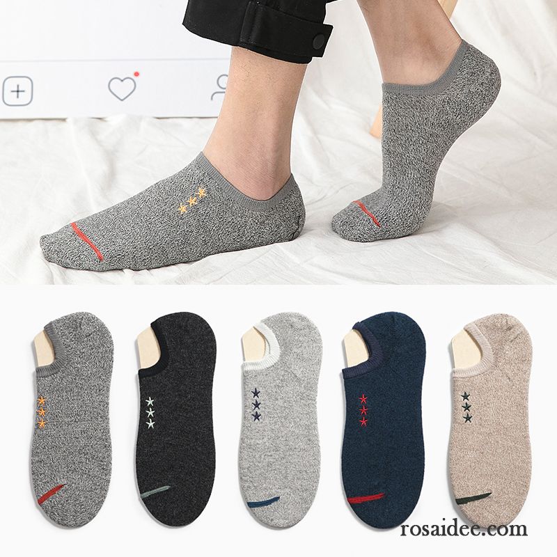 Socken Herren Unsichtbar Sommer Trend Knöchelsocken Dünne Swag Gelb Hell