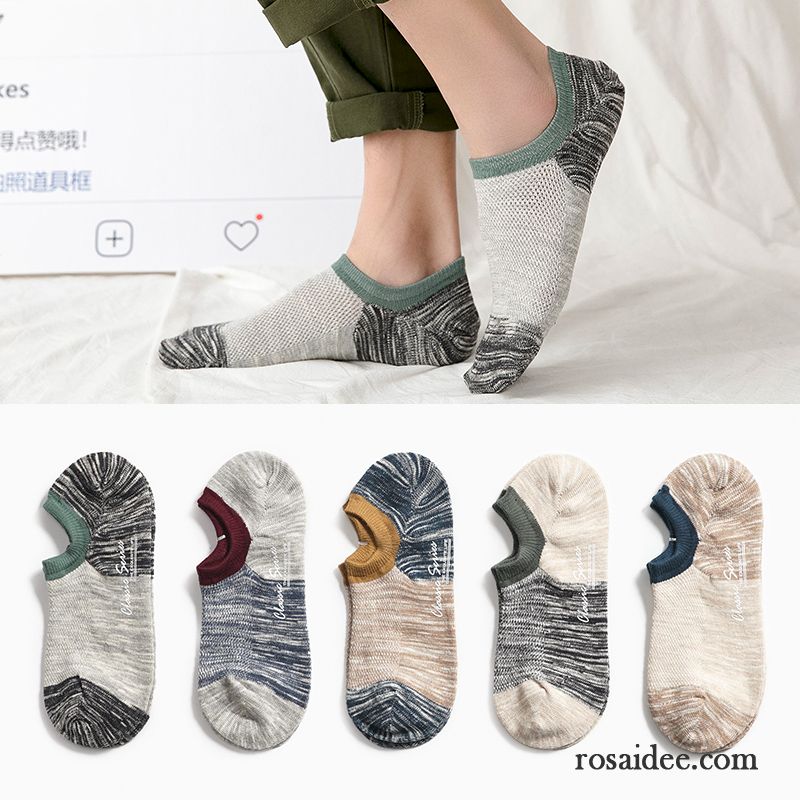 Socken Herren Unsichtbar Sommer Trend Knöchelsocken Dünne Swag Gelb Hell