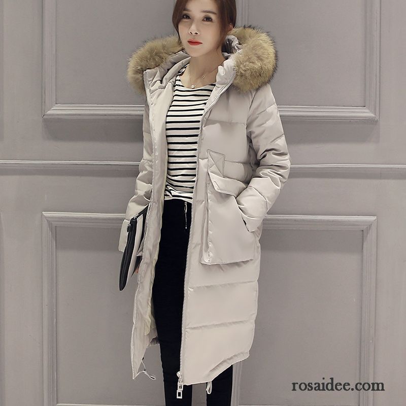 Sommer Daunenjacke Damen Damen Schlank Daunenjacke Winter Winterkleidung Großer Pelzkragen Verdickung Trend Langer Abschnitt Neu Verkaufen