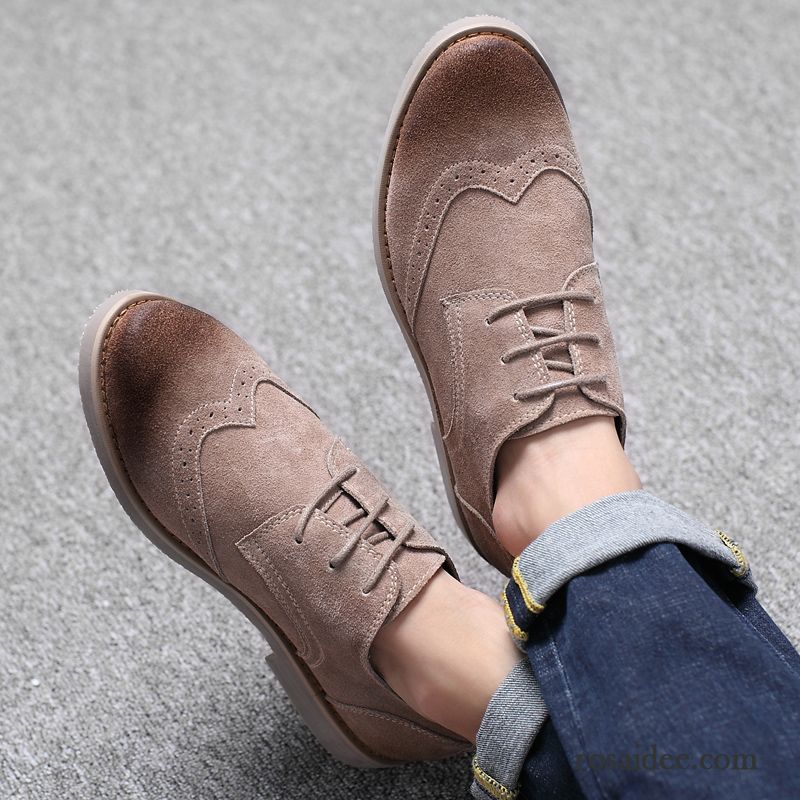 Sommerschuhe Herren Herren Lederschue Echtleder Schuhe England Neue Casual Skaterschuhe Herbst Trend Billig