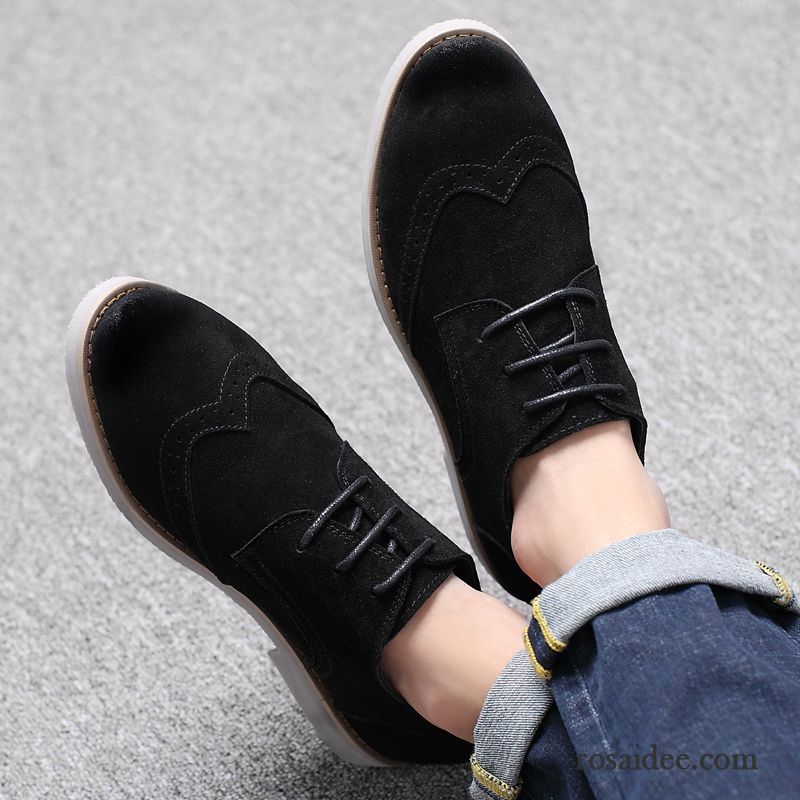 Sommerschuhe Herren Herren Lederschue Echtleder Schuhe England Neue Casual Skaterschuhe Herbst Trend Billig