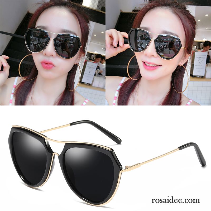 Sonnenbrille Damen Neu Rundes Gesicht Sonnenbrillen Trend Mesh Lang Purpur Lila Gold Rot