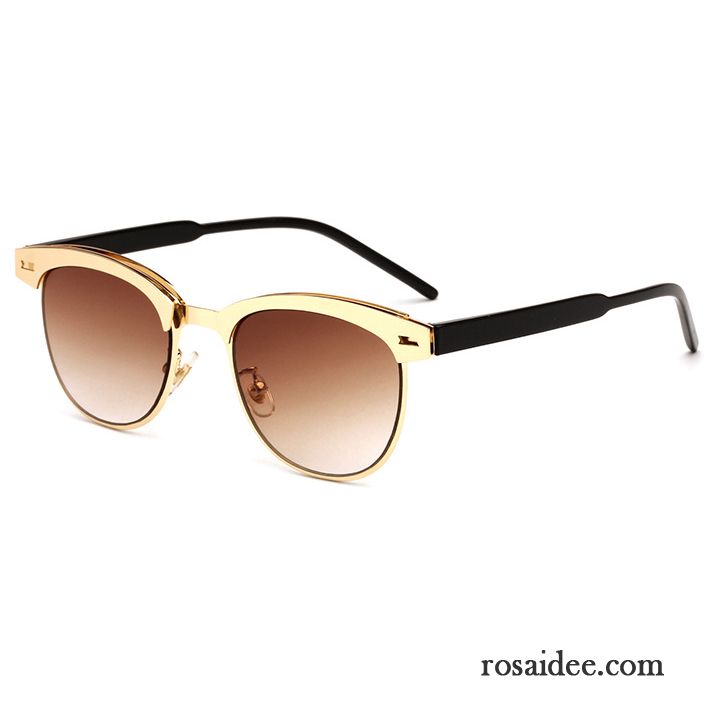 Sonnenbrille Damen Niedlich Mädchen Europe Neu Rundes Gesicht Mini Braun Gold