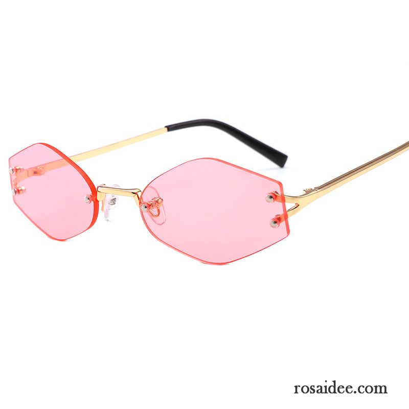 Sonnenbrille Damen Unregelmäßige Straßenschlag Trend Sonnenbrillen Retro Europe Grün Rot