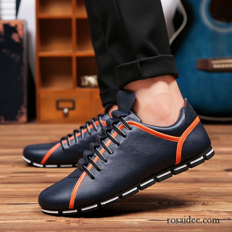 Sport Sandalen Herren Atmungsaktiv Skaterschuhe England Casual Herren Schnürung Segeltuch Trend Herbst Lederschue Billig