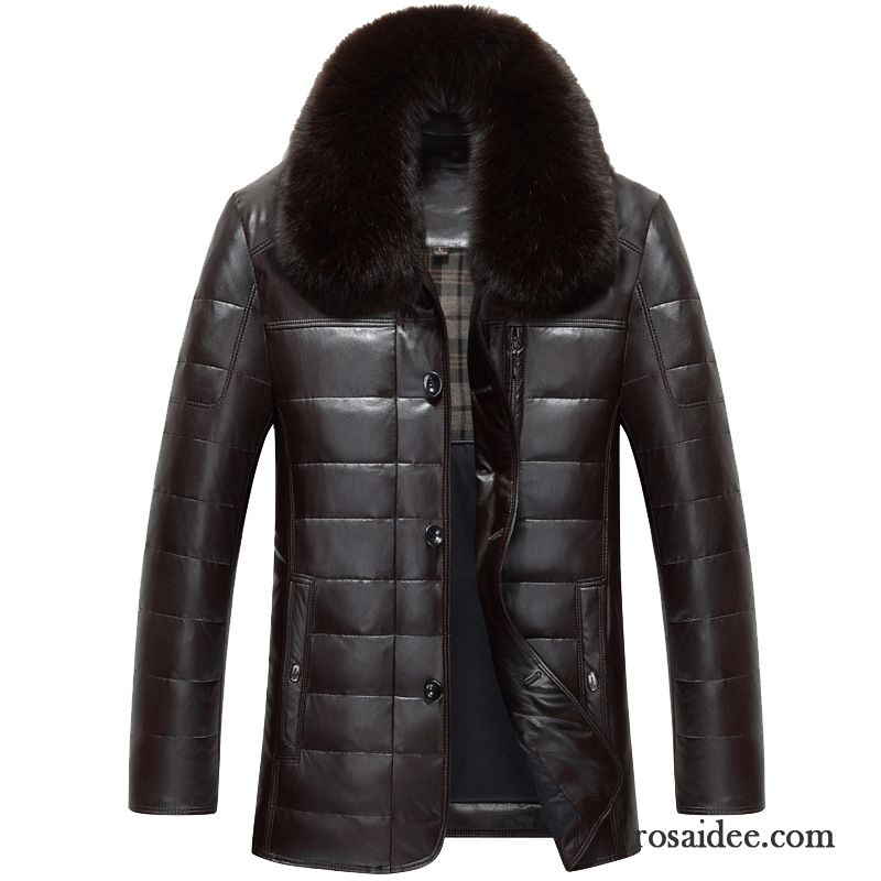 Sport Winterjacken Herren Revers Neue Daunenjacke Leder Winter Herren Echtleder Fuchs Günstig