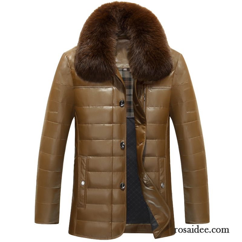 Sport Winterjacken Herren Revers Neue Daunenjacke Leder Winter Herren Echtleder Fuchs Günstig