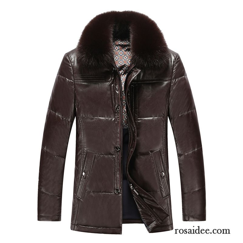 Sport Winterjacken Herren Revers Neue Daunenjacke Leder Winter Herren Echtleder Fuchs Günstig