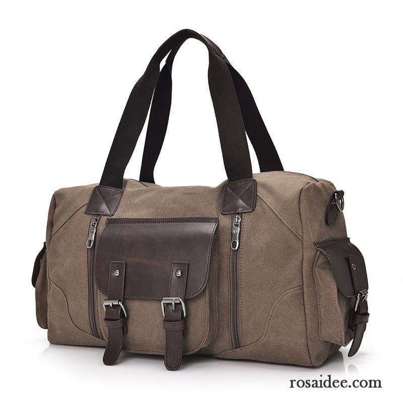Sporttaschen Herren Freizeit Reise Geschäft Fitness Trend Schultertaschen Khaki
