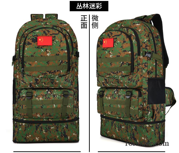 Sporttaschen Herren Reise Rucksäck Hohe Kapazität Rucksack Wasserdicht Camouflage Braun