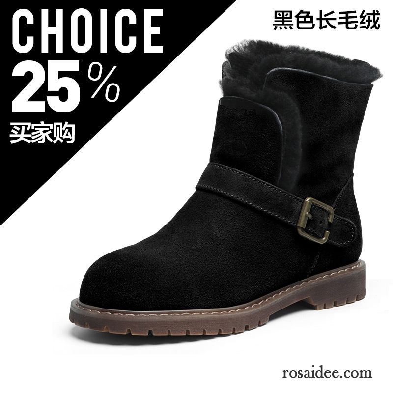 Braun Flach Gefrostet Damen Herbst England Martin Stiehlt Schuhe Neue Winter Flache Verkaufen