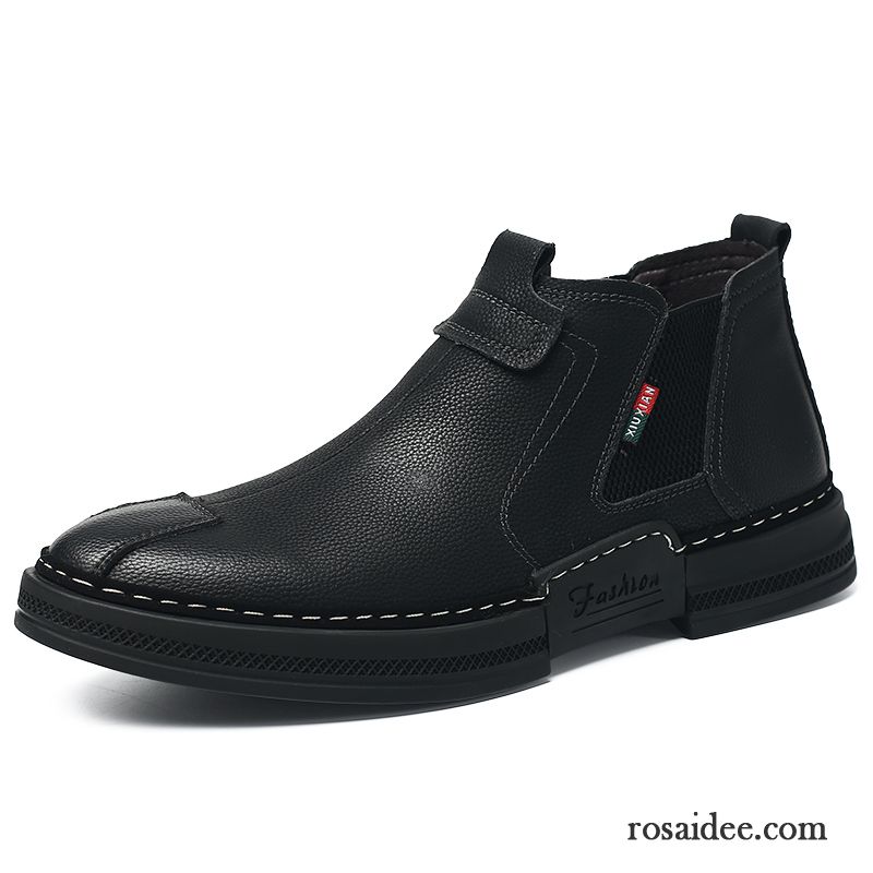 Stiefel Herren Kurze Stiefel Casual England Martin Stiehlt Lederschue Echtleder Braun