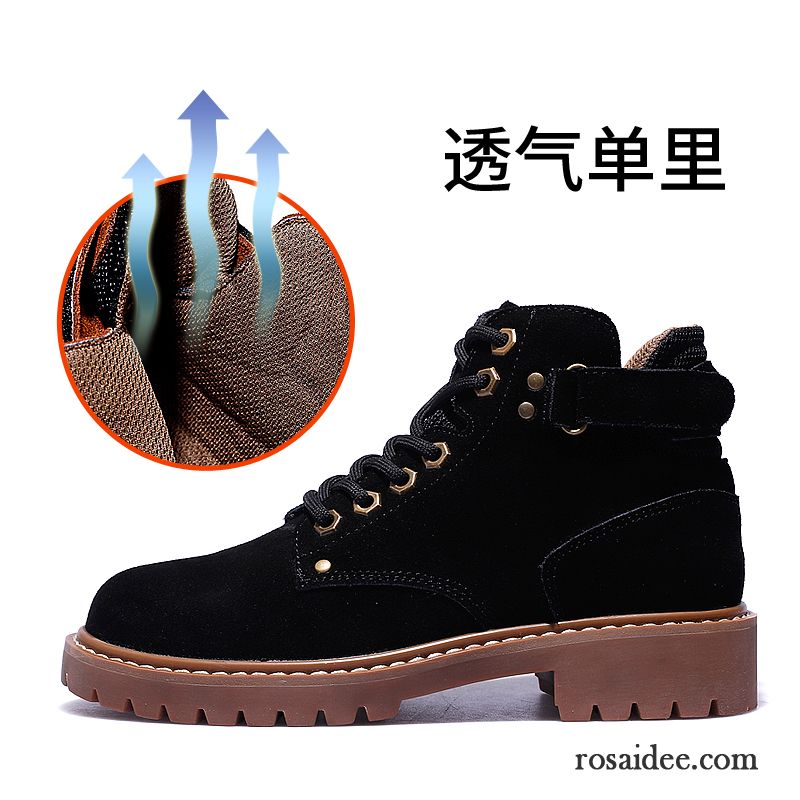 Stiefeletten Online Winter Retro Schüler Herbst Martin Stiehlt Allgleiches England Schwarz Kurze Stiefel Damen Neue Flache Günstig