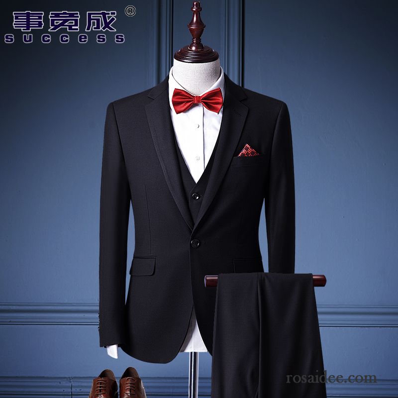 Stylische Anzüge Herren Hochzeit Kostüm Herren Anzüg Beruflich Schlank Günstig