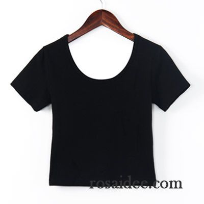 T-shirts Damen Sexy Trend Fest Sommer Hohe Taille Kurzer Absatz Schwarz Grau Rot