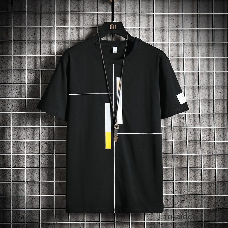 T-shirts Herren Trend Lose Rein Unteres Hemd Neu Mantel Weiß
