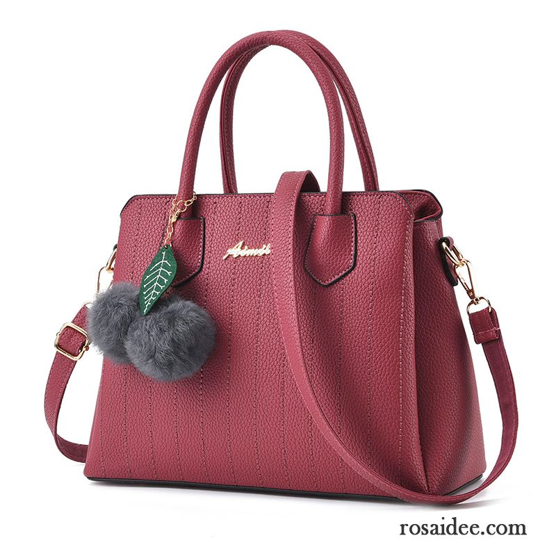 Tasche Schwarz Damen Schultertaschen Mode Einfach Winter Großes Paket Das Neue Messenger-tasche Herbst Handtaschen