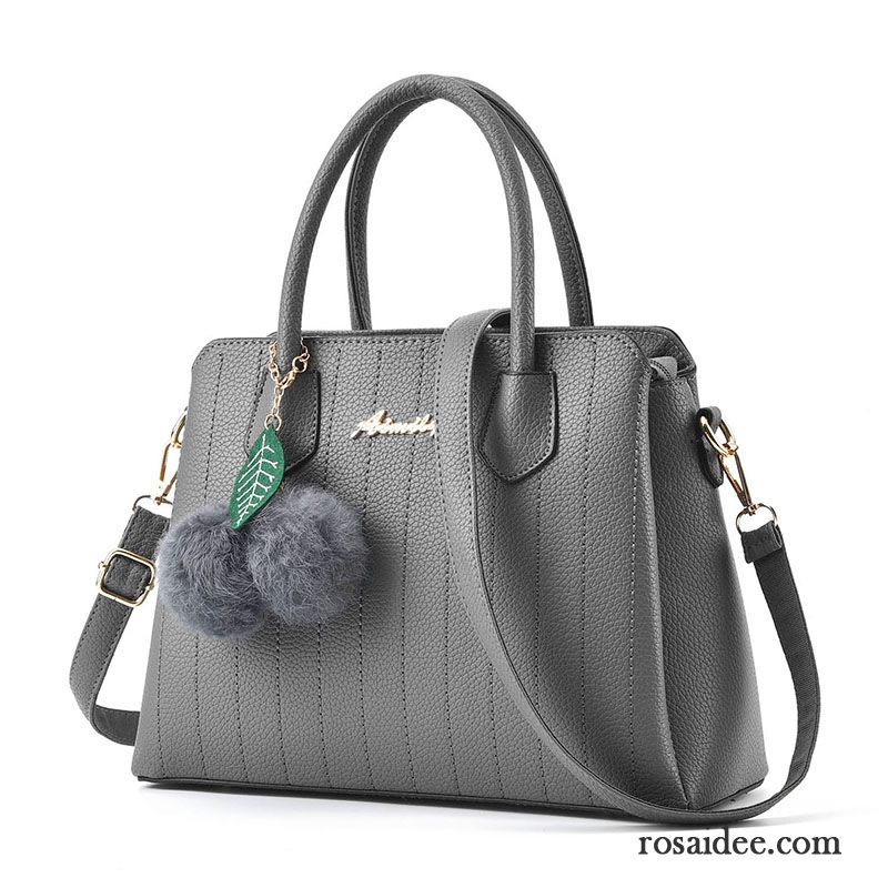 Tasche Schwarz Damen Schultertaschen Mode Einfach Winter Großes Paket Das Neue Messenger-tasche Herbst Handtaschen