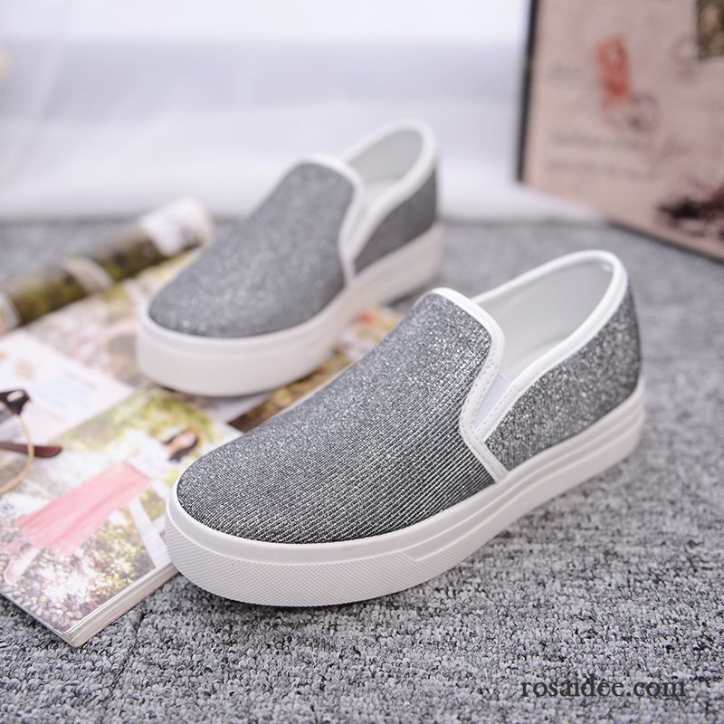 Think Halbschuhe Damen Dicke Sohle Faul Halbschuhe Casual Tuch Schuhe Neue Trend Damen Herbst Schnürschuhe Schüler Billig