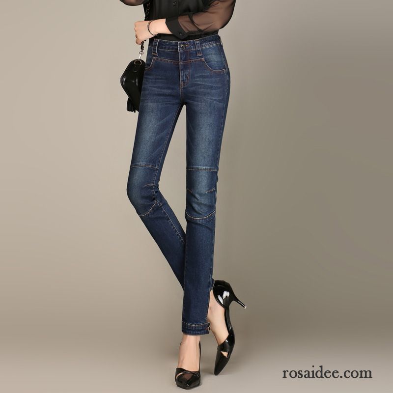 Trendige Jeans Damen Jeans Schlank Hohe Taille Herbst Dünn Große Größe Elastisch Damen Hose Bleistift Hose Billig