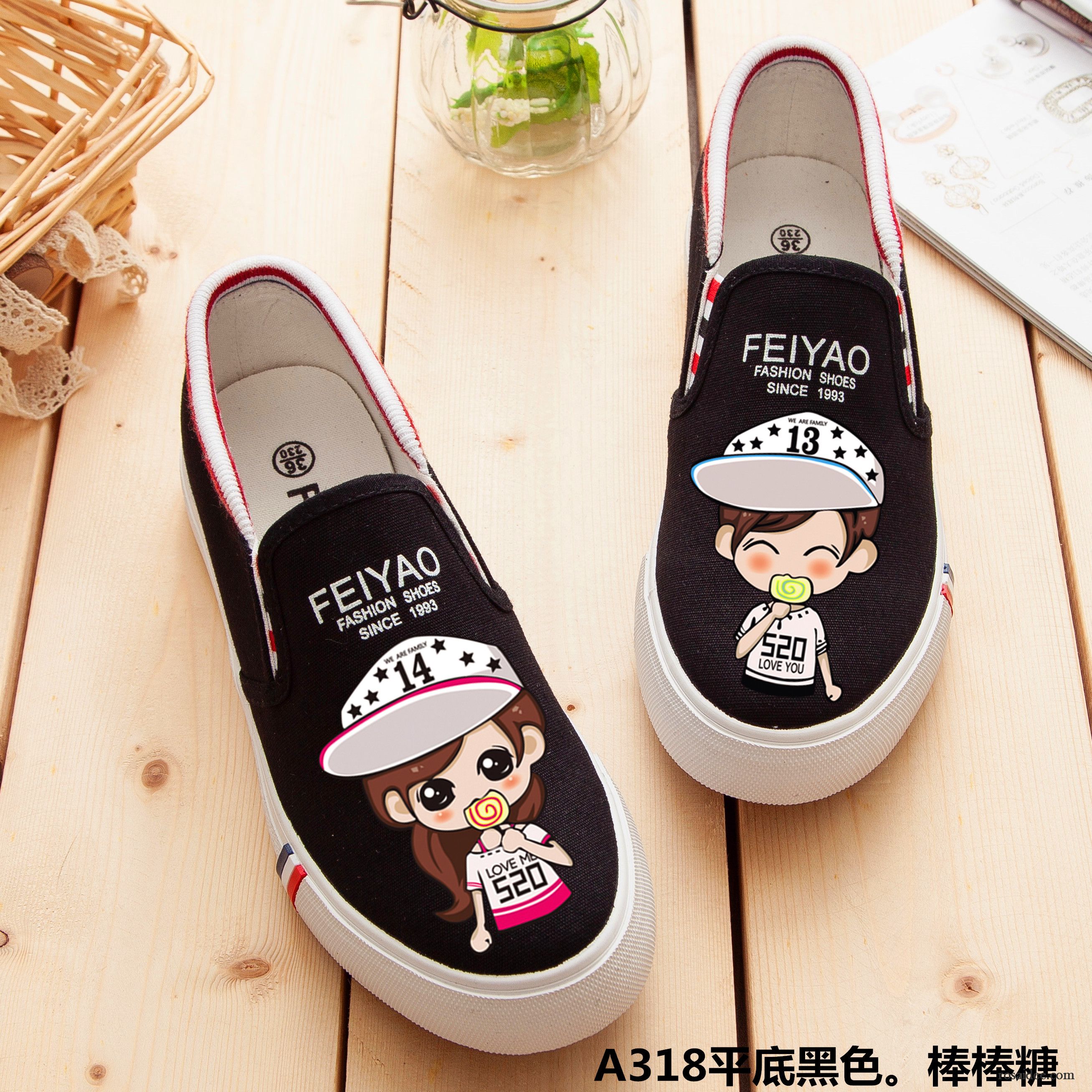 Turnschuhe Damen Silber Weiß Slip-on Straße Damen Flache Graffiti Tuch Schuhe Sommer Karikatur Feder Faul Schüler Allgleiches Günstig